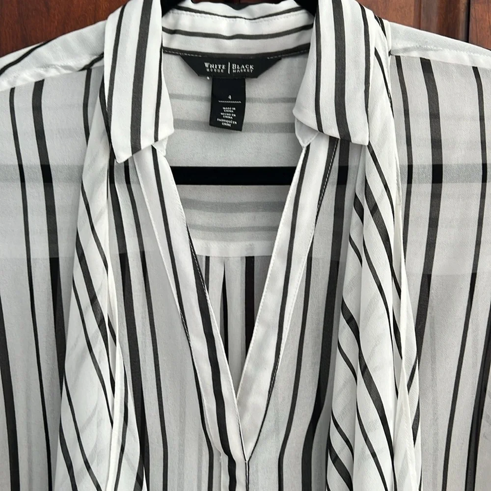 WHBM high lo tunic with detachable scarf- size 4 - Picture 2 of 4